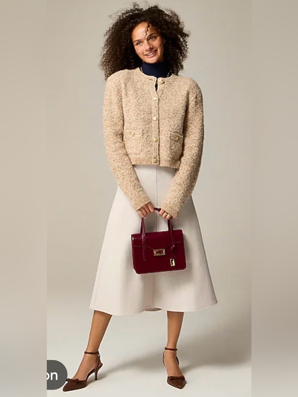 J. Crew Sweater Lady Jacket in the Aged Parchment Colorway Size XS - Picture 2 of 6